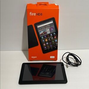 Amazon Fire HD 8 Tablet - Black with Orange Box
